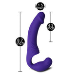 Multi Speed Rechargeable  Double Ended Penis Vibrator (purple) - Pleasure Malta