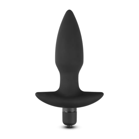 Black Silicone Vibrating Anal Plug - Pleasure Malta