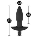 Black Silicone Vibrating Anal Plug - Pleasure Malta
