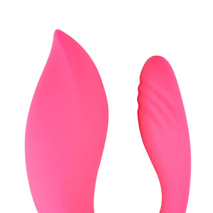 Remote Control 10-Speed Pink Color Rechargeable Silicone Vibrator (Dual Vibrators) - Pleasure Malta