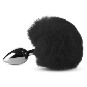 Metallic Anal Plug with Short Black Tail - Small Size - Pleasure Malta