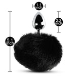 Metallic Anal Plug with Short Black Tail - Small Size - Pleasure Malta
