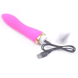 12-Speed Pink Color Rechargeable Silicone Vibrator - Pleasure Malta