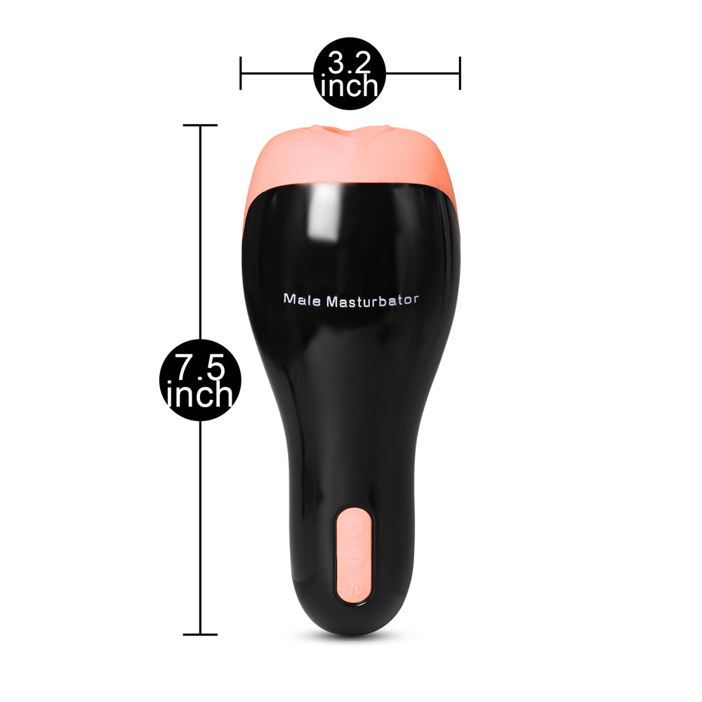 12-Speed Male Vibrating Masturbator with Heating Function - Pleasure Malta