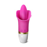 Rechargeable Silicone Vibrating Tongue 12-Speed Pink