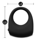 Black Majestic Vibrating Cock Ring - Pleasure Malta