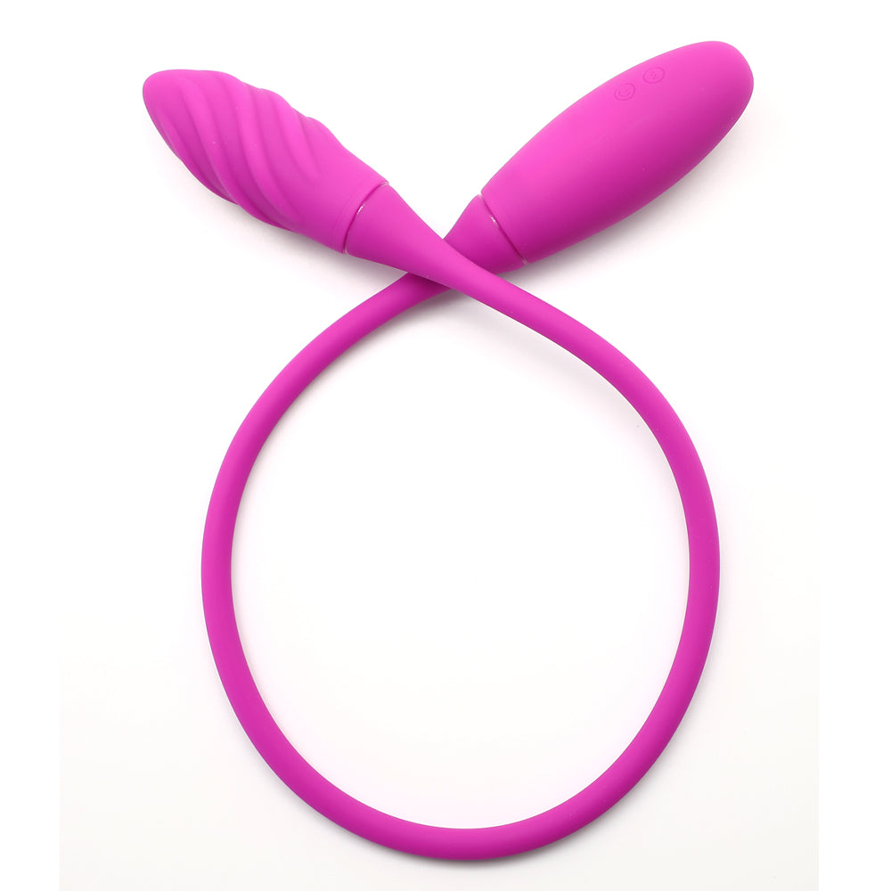 7-Speed Pink Color Rechargeable Double Vibrators - Pleasure Malta