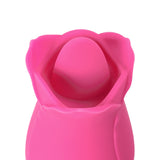 7-Function  Silicone Rose Massager with Tongue - Pleasure Malta