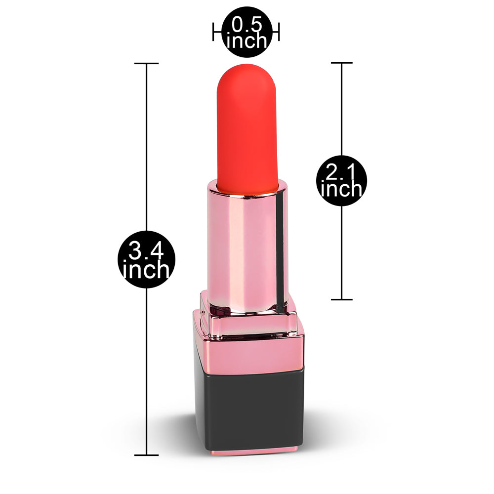 10 Speeds Rechargeable Vibrating Lipstick - Pleasure Malta