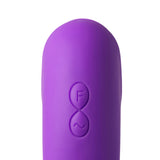 Purple Rechargeable Silicone Clitoral Stimulator with Realistic Penis Vibrator - Pleasure Malta