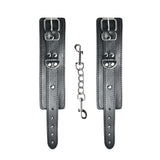 Black Color Embossed Handcuffs - Pleasure Malta
