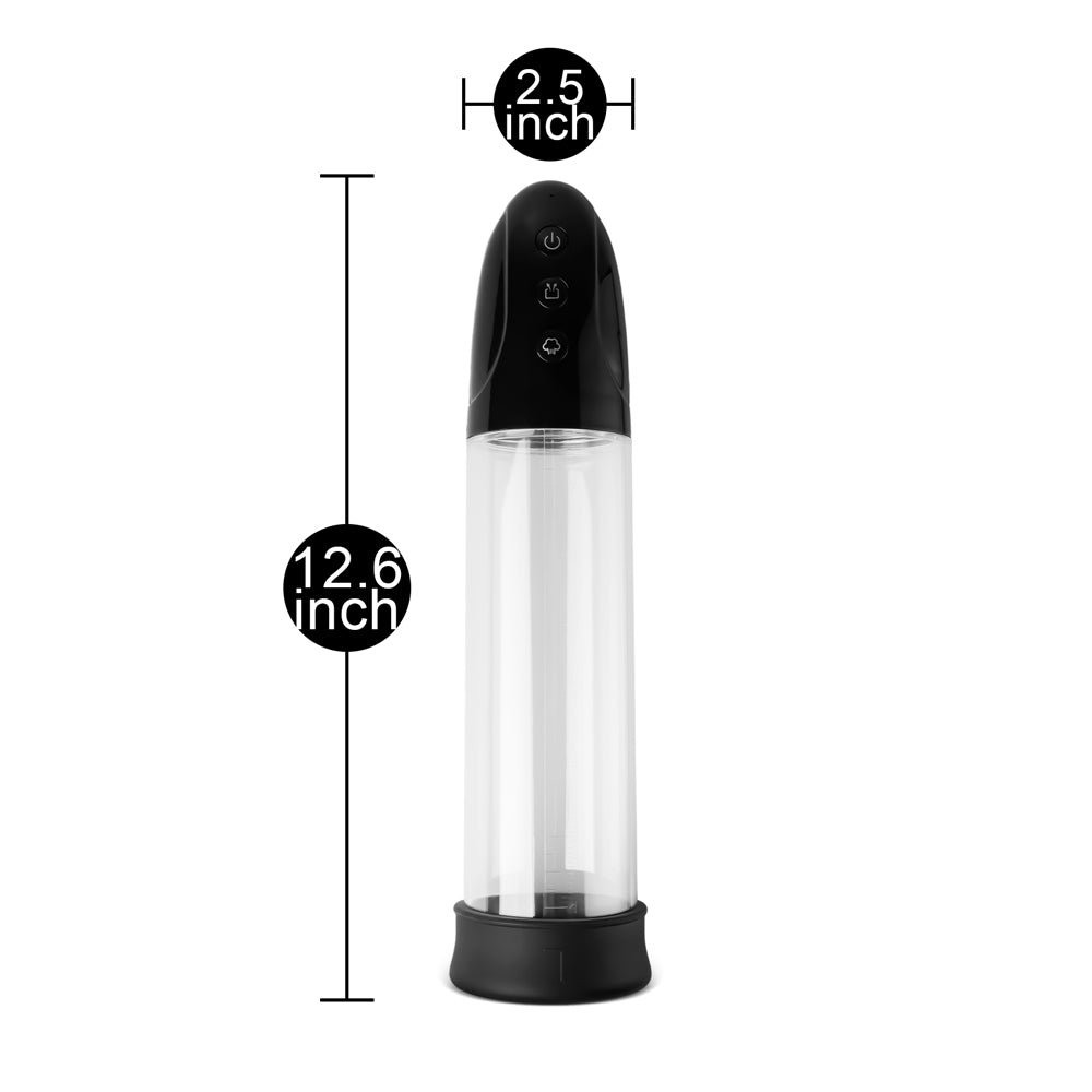 USB  Rechargeable Automatic Penis Pump with Black Sleeve ( Free Cock Ring ) - Pleasure Malta