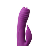 20-Speed Silicone Rabbit Vibrator with Vibrating Tongue - Pleasure Malta