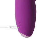 20-Speed Silicone Rabbit Vibrator with Vibrating Tongue - Pleasure Malta