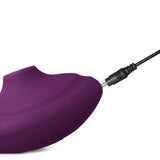 Dark Purple 10 Speeds Clitoral Sucking Stimulator and G-Spot Vibrator Satisfier - Pleasure Malta