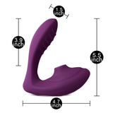 Dark Purple 10 Speeds Clitoral Sucking Stimulator and G-Spot Vibrator Satisfier - Pleasure Malta
