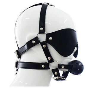 Black Mask with Ball Gag - Pleasure Malta