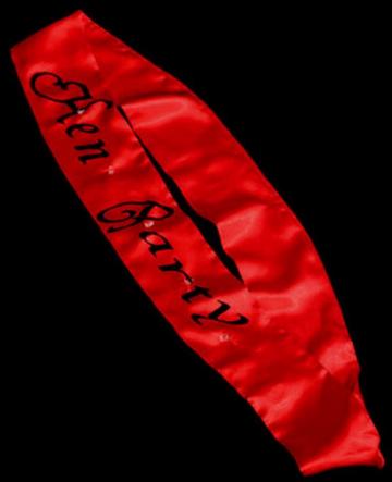 Hen Night Flashing Sash in Red - Pleasuremalta