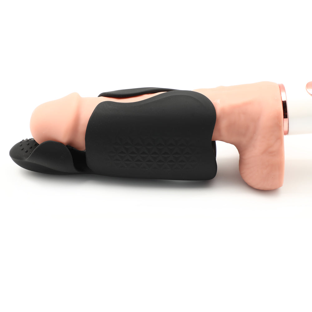 10-Speed Black Color Male Vibrating Masturbator - Pleasuremalta