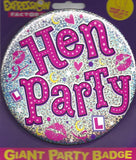 Hen Party Giant Badge - Pleasuremalta
