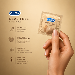 Durex Natural Feeling Condoms - Latex Free Condoms x16 pieces