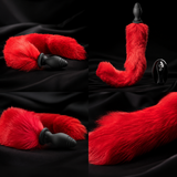 10 Speeds Red Tail Remote Control Rechargeable Vibrating Butt Plug (ANA002) - Pleasure Malta