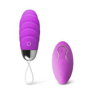 10 Speeds Purple Rechargeable Remote Control Vibrating Egg - Pleasure Malta