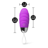 10 Speeds Purple Rechargeable Remote Control Vibrating Egg - Pleasure Malta