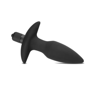 Black Silicone Vibrating Anal Plug - Pleasure Malta