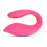 Remote Control 10-Speed Pink Color Rechargeable Silicone Vibrator (Dual Vibrators)