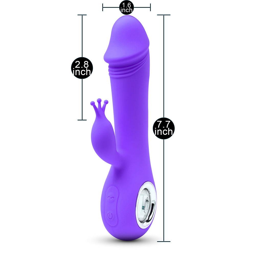 7 Speeds Rechargeable  Vibrator with Rotation and Heating - Pleasure Malta