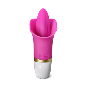 Rechargeable Silicone Vibrating Tongue 12-Speed Pink - Pleasure Malta
