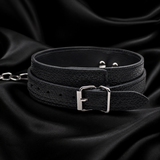 Black Embossed Bondage leash Collar (TOYS049)