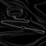 Black Embossed Bondage leash Collar (TOYS049)