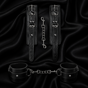 Black Color Embossed Handcuffs (TOYS053)