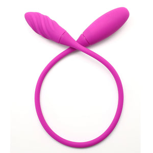 7-Speed Pink Color Rechargeable Double Vibrators - Pleasure Malta