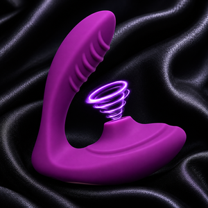 Dark Purple 10 Speeds Clitoral Sucking Stimulator and G-Spot Vibrator Satisfier (VIB007)