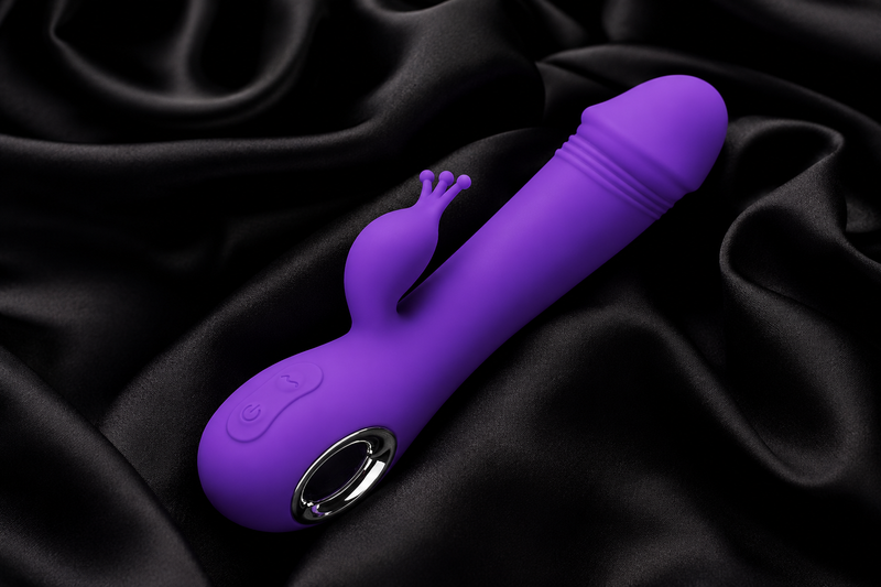 7 Speeds Rechargeable  Vibrator with Rotation and Heating (VIB010) - Pleasure Malta