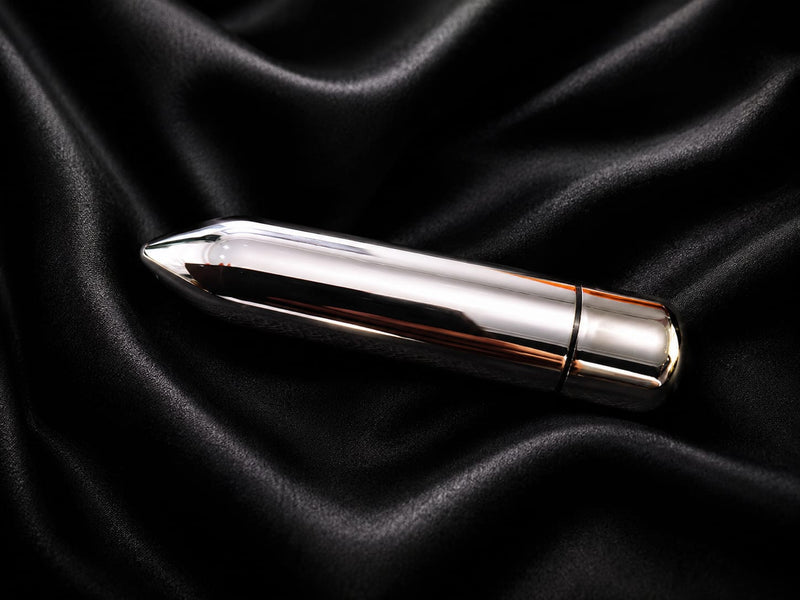 80mm Bullet Vibrator (Silver) (VIB024) - Pleasure Malta