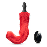 10 Speeds Red Tail Remote Control Rechargeable Vibrating Butt Plug - Pleasure Malta