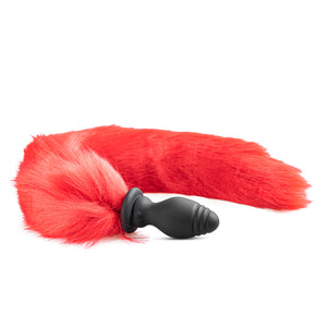 10 Speeds Red Tail Remote Control Rechargeable Vibrating Butt Plug - Pleasure Malta