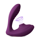 Dark Purple 10 Speeds Clitoral Sucking Stimulator and G-Spot Vibrator Satisfier - Pleasure Malta