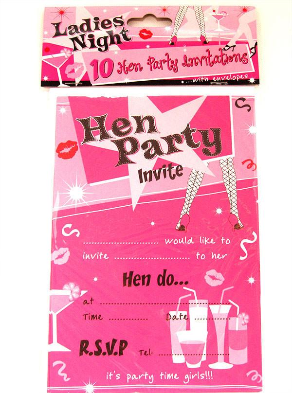 Ladies Night Hen Party Invites - Pleasuremalta